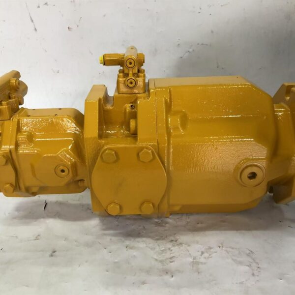 165-6767 two section steering and brake piston pump for CAT D350E II and D400E II trucks, bench view 1
