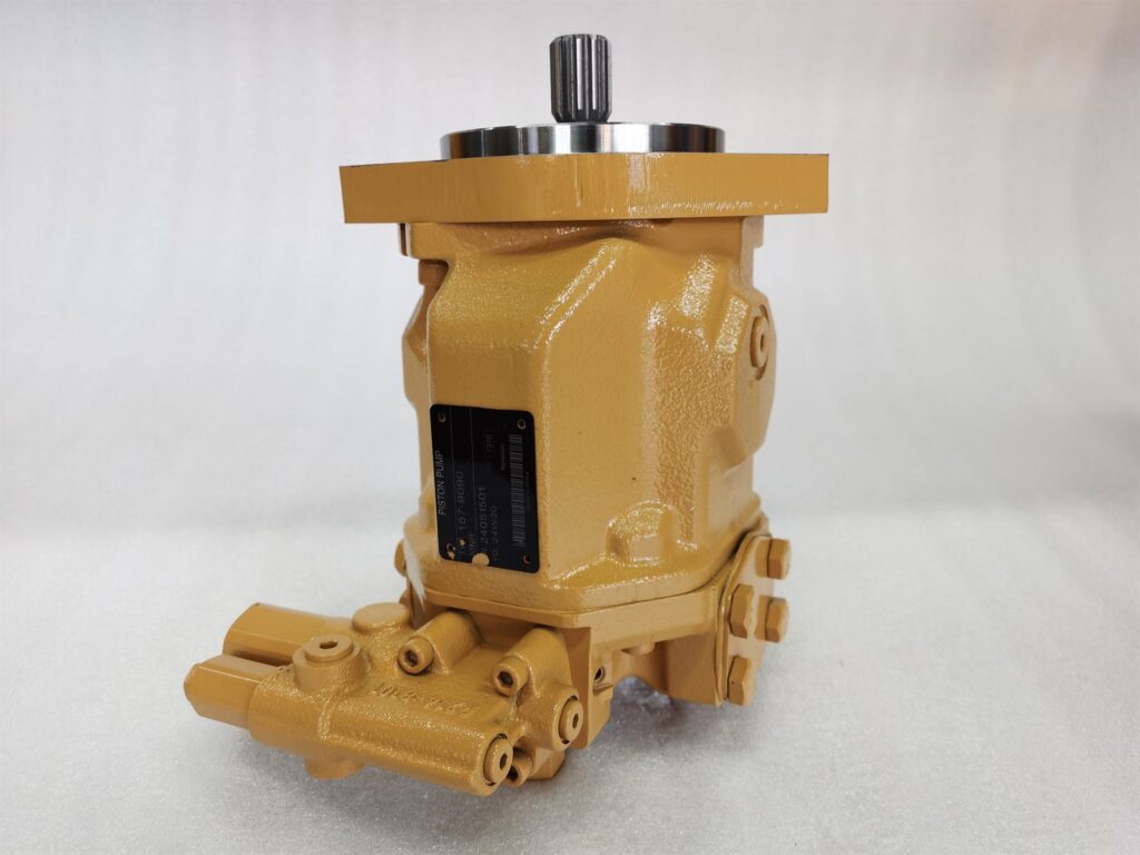 187-9090 brake supply piston pump for CAT 735 735B 740 740B trucks, bench view 1