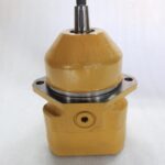 505-5180 fixed displacement fan motor for CAT 336 345 GC 349 and 352 excavators - shaft end showing the keyway and flange face