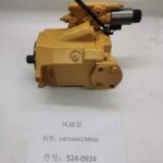 524-0924 piston pump group for CAT 336 340 345 GC 349 and 352 excavators, additional bench view showing ports and mounting face