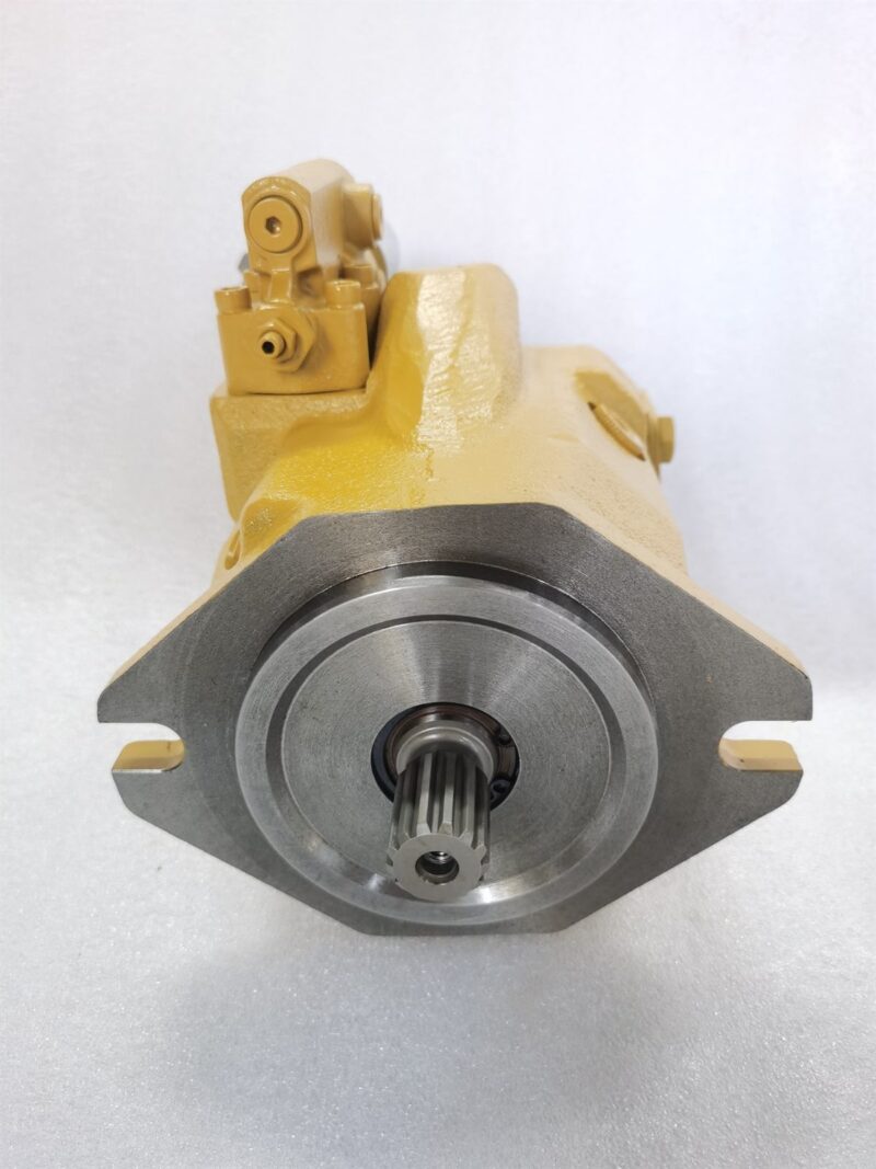 524-0925 variable displacement piston pump for CAT 336 GC excavator with the C7.1 engine, additional bench view showing ports and mounting face