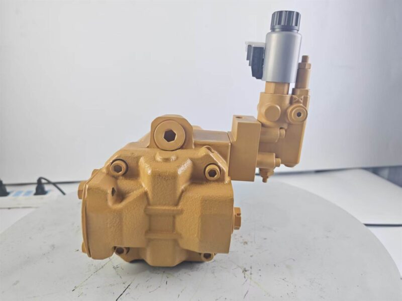 587-1312 piston pump for CAT 350 class excavators - rear side view showing the pump housing
