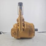 587-1312 piston pump for CAT 350 class excavators, additional bench view showing ports and mounting face