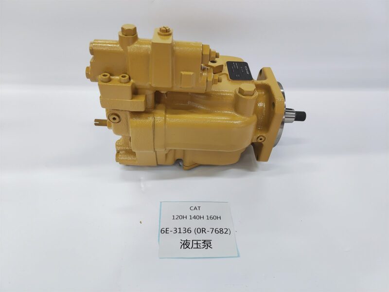 6E-3136 steering piston pump for CAT 120H and 140H motor graders, bench view 2