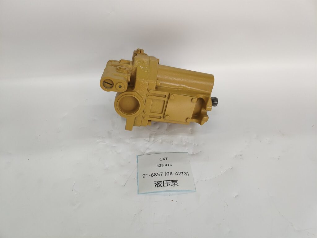 9T-6857 piston pump for CAT 416 and 428 backhoe loaders, bench view 1