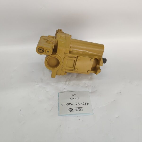 9T-6857 piston pump for CAT 416 and 428 backhoe loaders, bench view 1