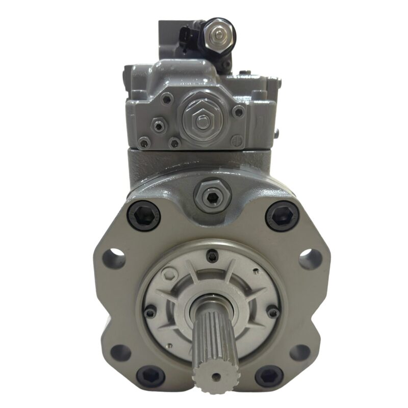 Mounting flange face of 4633474 K3V63S fan pump with splined drive shaft and bolt holes