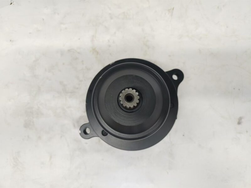 419-03-33242 hydraulic fan motor for Komatsu WA320-5 WA320L WA320PT wheel loaders, bench view 3 showing housing and shaft