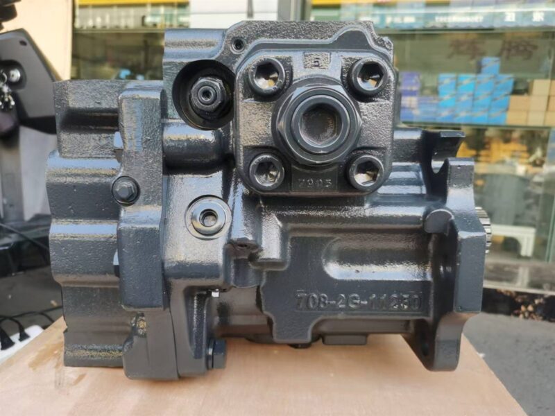 708-1G-00041 hydraulic steering pump for Komatsu WA600-6 wheel loader, bench view 3