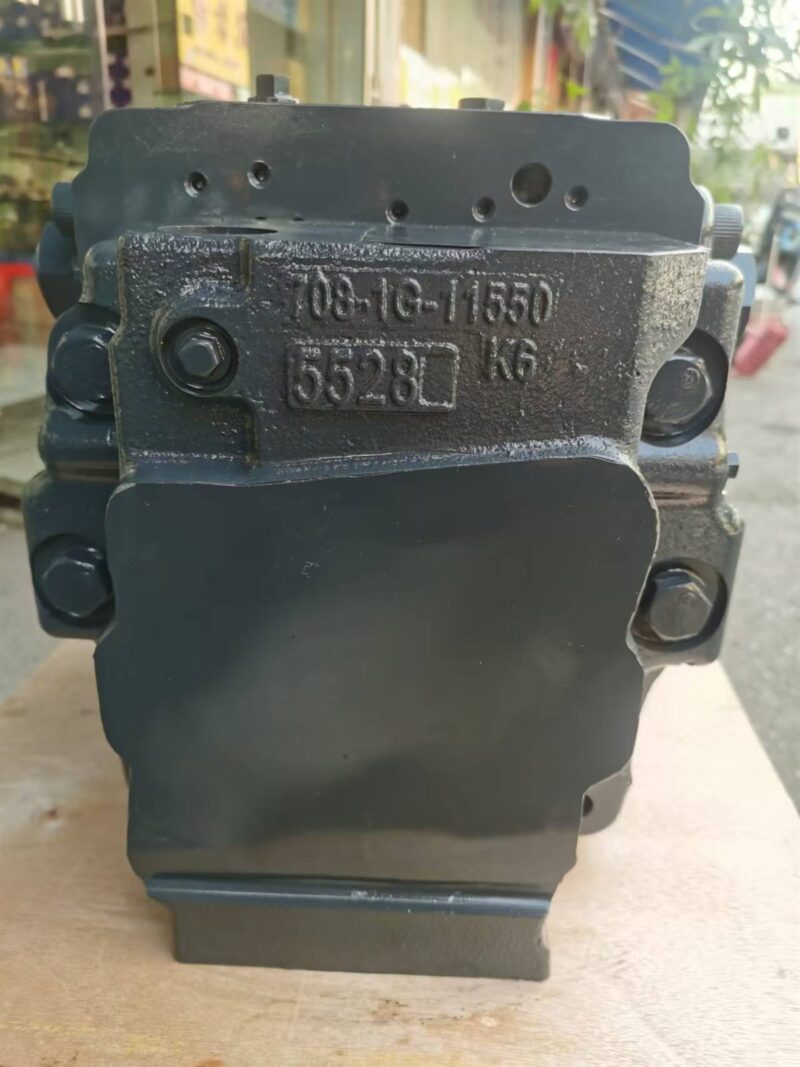 708-1G-00041 hydraulic steering pump for Komatsu WA600-6 wheel loader, bench view 4
