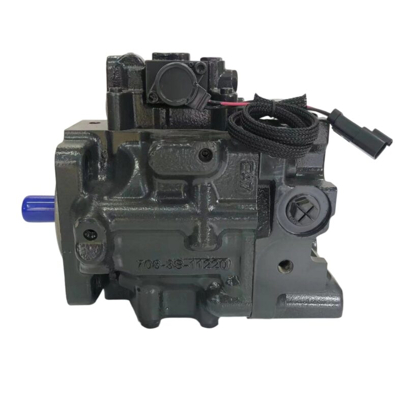 708-1S-00241 hydraulic fan pump for Komatsu D61 D65 D85-15 dozers, bench view 1 showing pump body and control