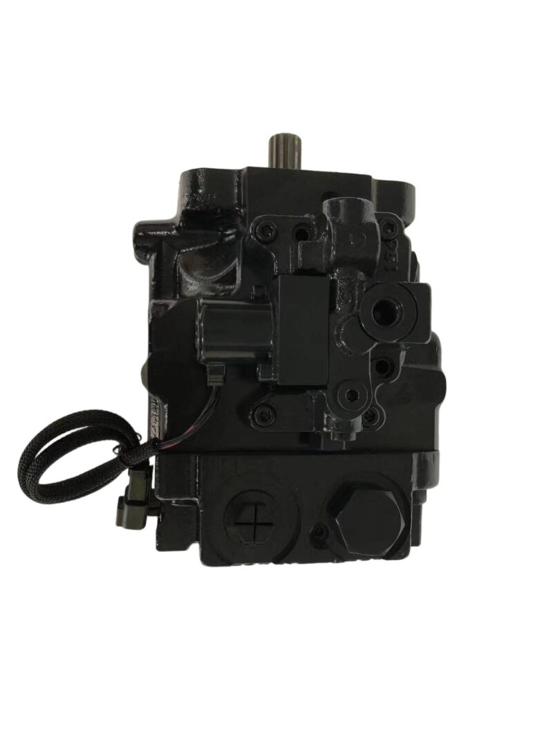 708-1S-00390 hydraulic fan pump for Komatsu D375A-6 dozer, bench view 3 showing pump body and control
