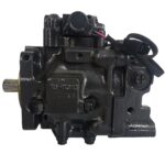 708-1T-00472 hydraulic fan pump for Komatsu D155A-6 D155AX-6 dozers, bench view 1 showing pump body and control