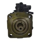 708-1T-00472 hydraulic fan pump for Komatsu D155A-6 D155AX-6 dozers, bench view 4 showing pump body and control