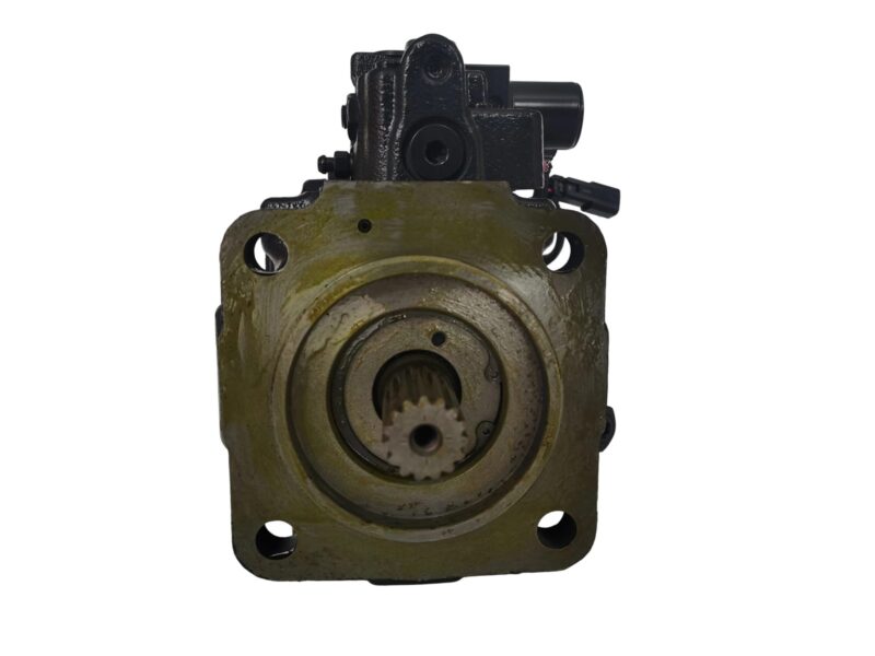 708-1T-00472 hydraulic fan pump for Komatsu D155A-6 D155AX-6 dozers, bench view 4 showing pump body and control