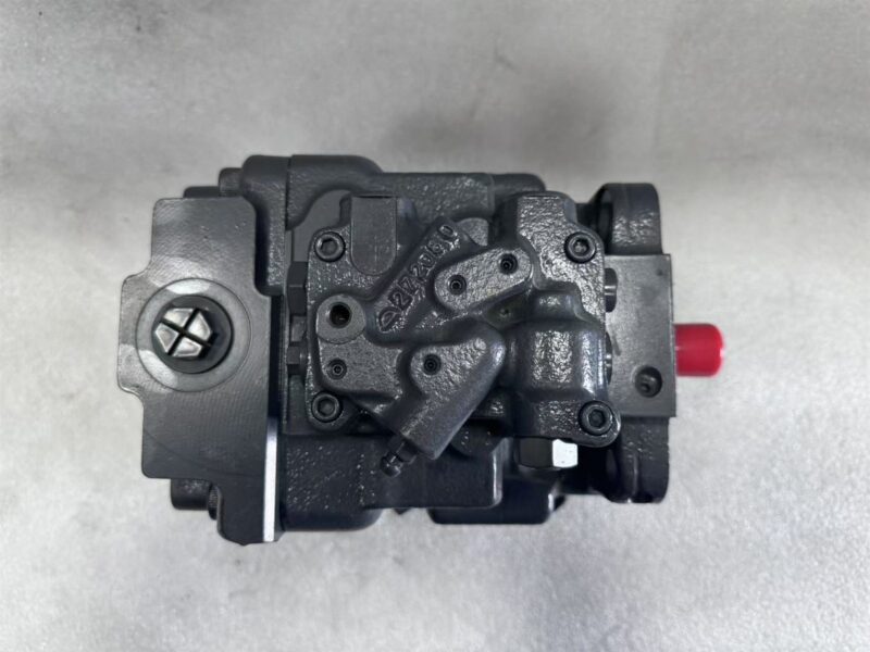 708-1T-00540 hydraulic fan pump for Komatsu D51EX-22 D51PX-22 dozers, bench view 3 showing pump body and control