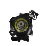 708-7S-00550 fan motor assembly for Komatsu WA380-6 WA430-6 WA470-6 WA480-6 loaders, bench view 3 showing housing and shaft