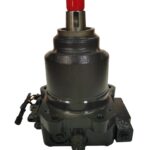 708-7W-00130 fan motor assembly for Komatsu PC800-8 PC850-8 PC1250-8 excavators, bench view 1 showing housing and shaft