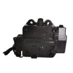 708-7W-00130 fan motor assembly for Komatsu PC800-8 PC850-8 PC1250-8 excavators, bench view 3 showing housing and shaft