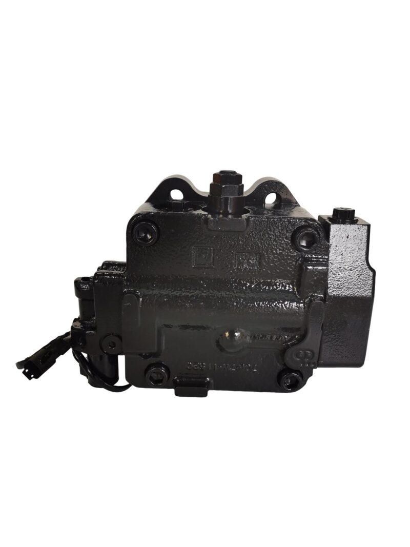 708-7W-00130 fan motor assembly for Komatsu PC800-8 PC850-8 PC1250-8 excavators, bench view 3 showing housing and shaft