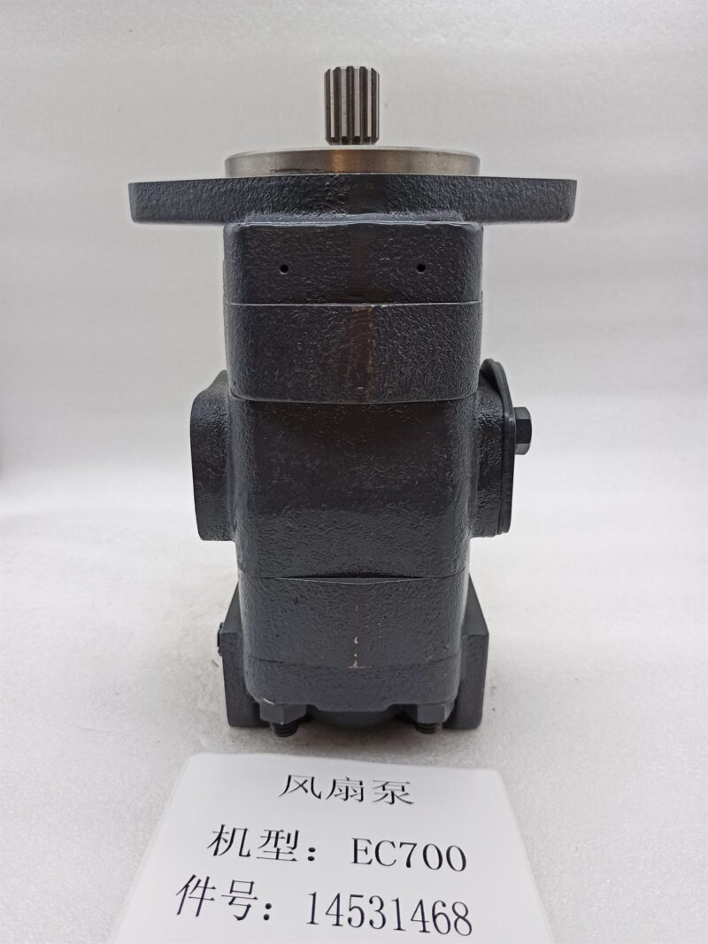 14531468 fan gear pump for Volvo EC700B EC700C excavators, bench view 4