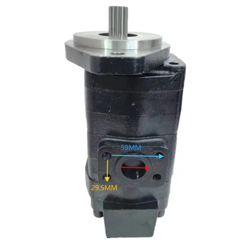 14644494 fan gear pump for Volvo EC480E excavator, bench view 3
